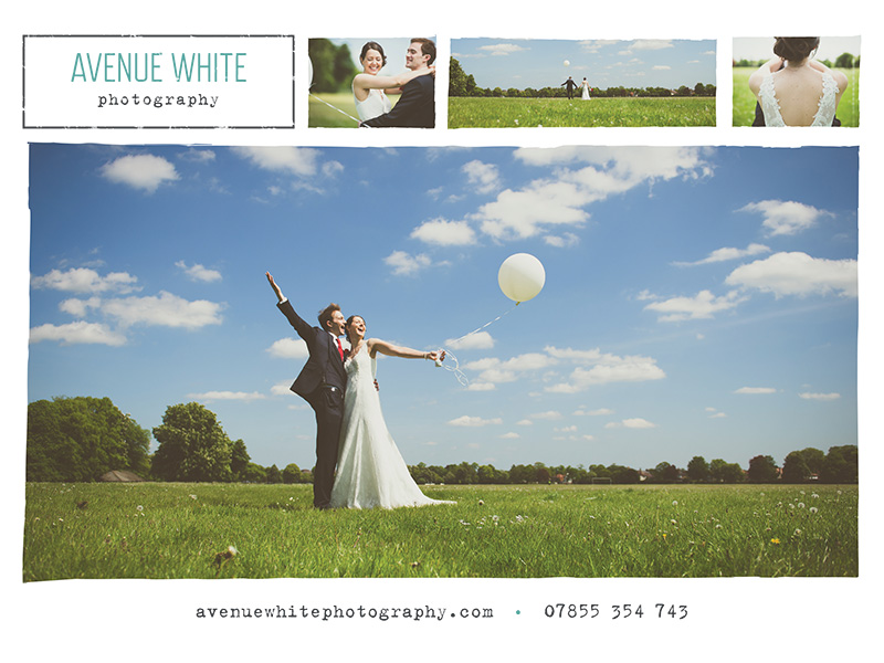 Screenshot of Avenue White Photography magazine advert design.