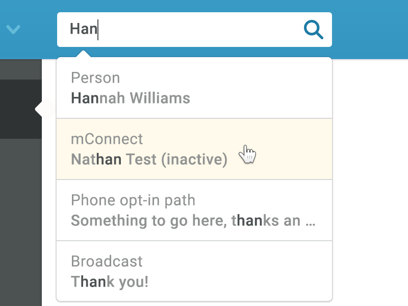 Screenshot of Mobile Platform UI design.